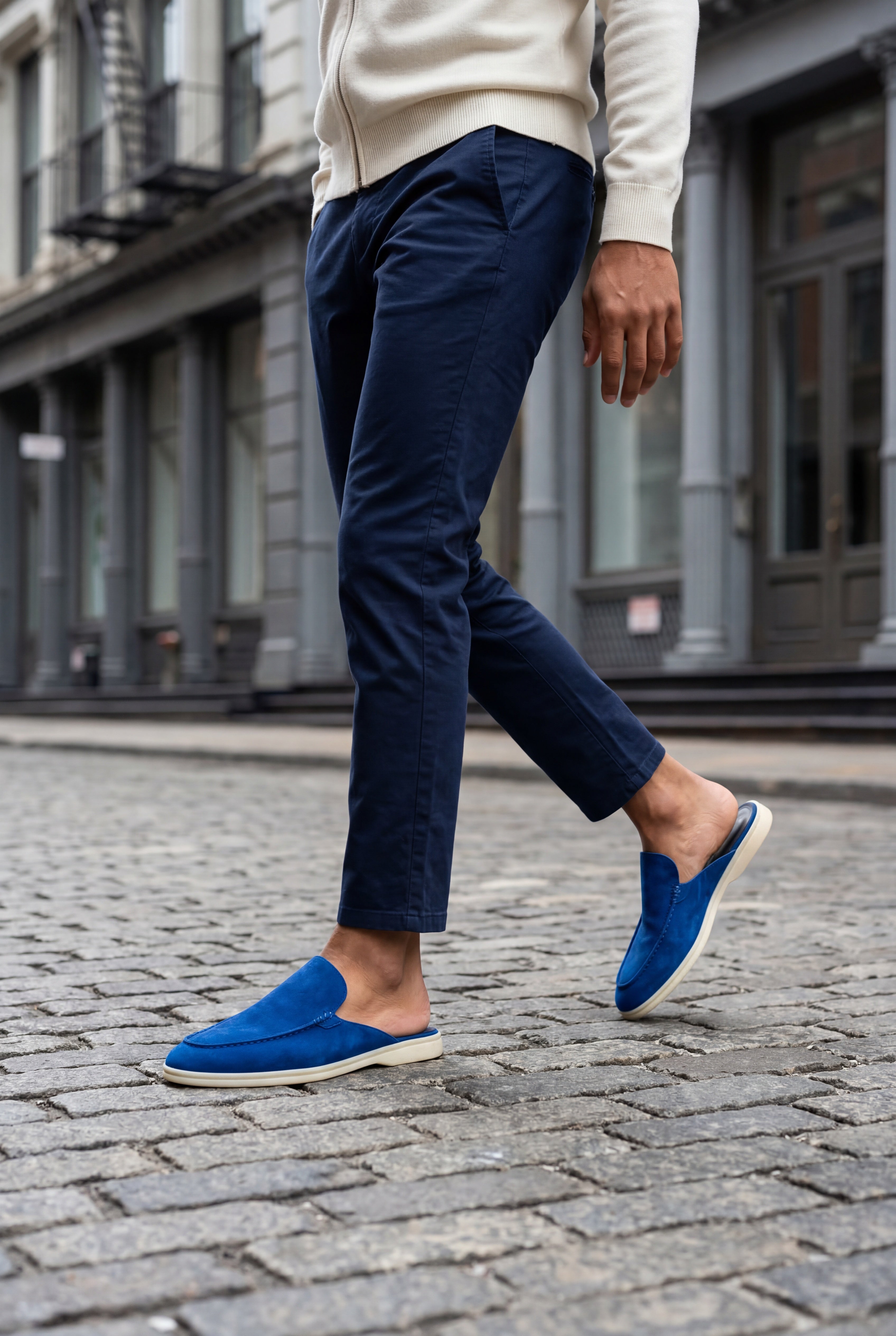 Marine Blue Nina Mule